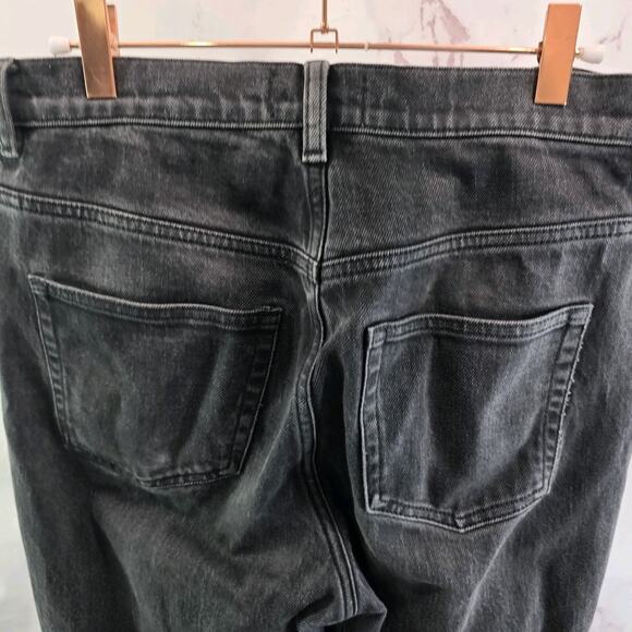 & Other Stories Jeans Womens 29 Straight Denim High Rise Washed Black Crop Short - Picture 7 of 12